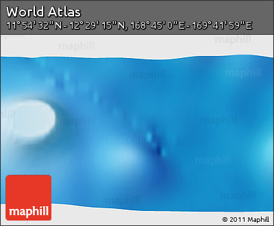 Physical 3D Map of the Area around 12° 11' 54" N, 169° 13' 29" E