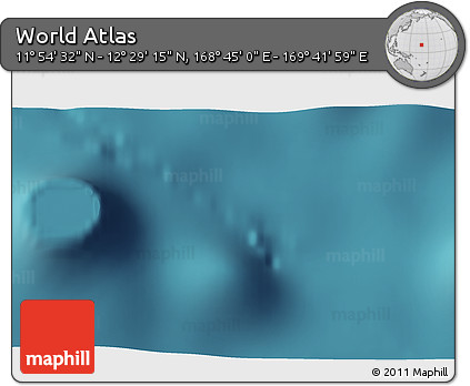 Satellite 3D Map of the Area around 12° 11' 54" N, 169° 13' 29" E