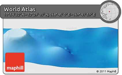 Physical Panoramic Map of the Area around 12° 11' 54" N, 169° 13' 29" E