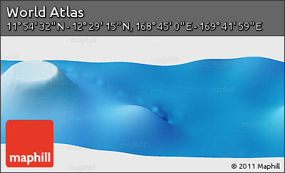 Physical Panoramic Map of the Area around 12° 11' 54" N, 169° 13' 29" E