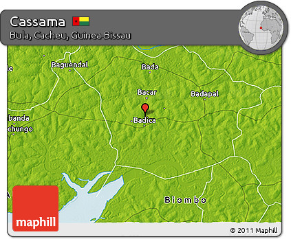 Physical 3D Map of Cassama