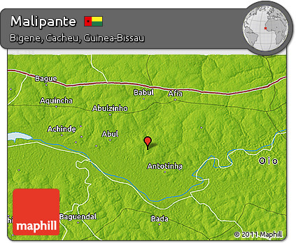 Physical 3D Map of Malipante