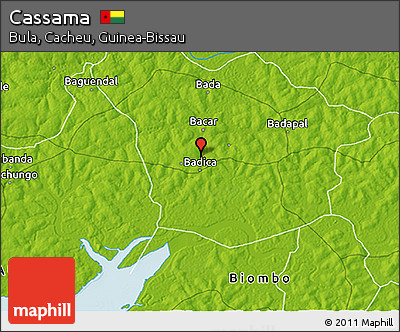 Physical 3D Map of Cassama