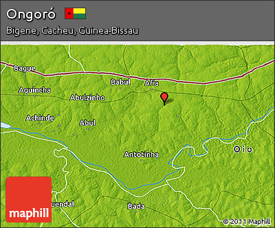 Physical 3D Map of Ongoró