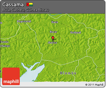 Physical 3D Map of Cassama
