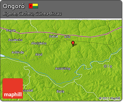 Physical 3D Map of Ongoró