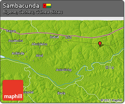 Physical 3D Map of Sambacunda