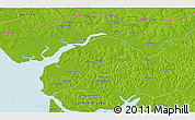 Physical 3D Map of Carabane Xerife