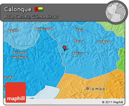 Political 3D Map of Calonque