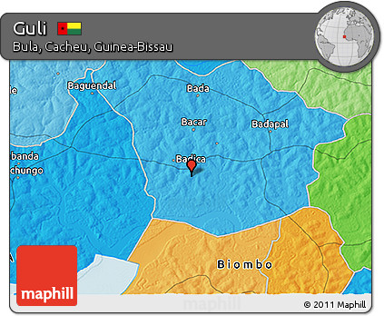 Political 3D Map of Guli