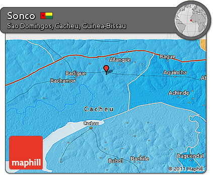 Political 3D Map of Sonco