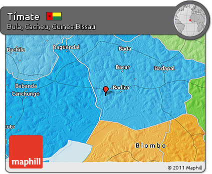 Political 3D Map of Tímate