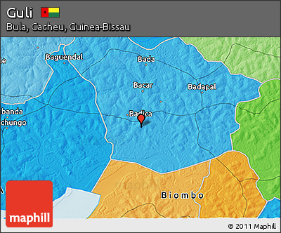 Political 3D Map of Guli