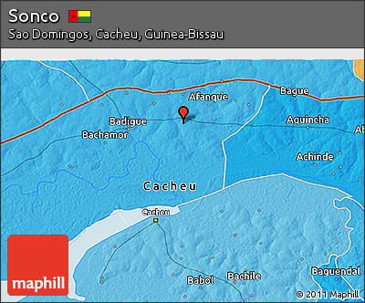 Political 3D Map of Sonco