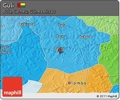 Political 3D Map of Guli