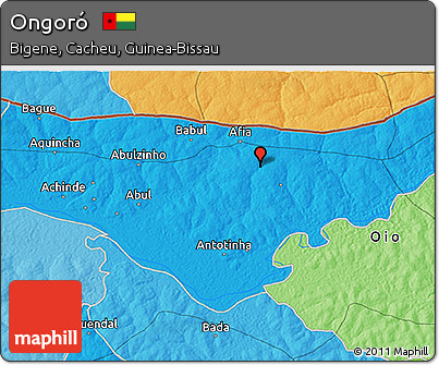 Political 3D Map of Ongoró