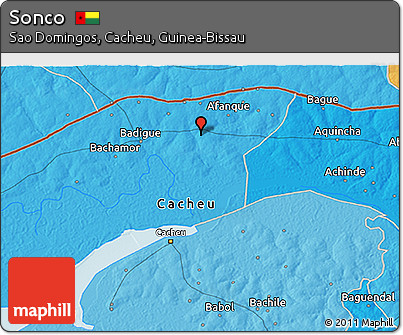 Political 3D Map of Sonco