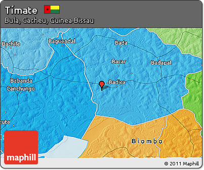 Political 3D Map of Tímate