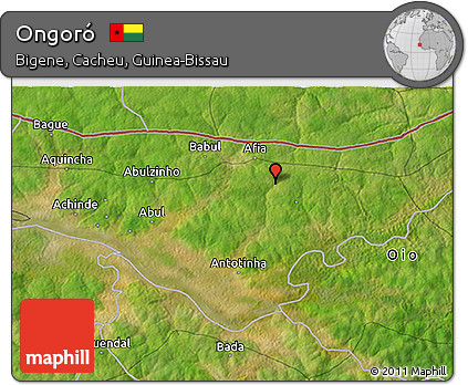 Satellite 3D Map of Ongoró