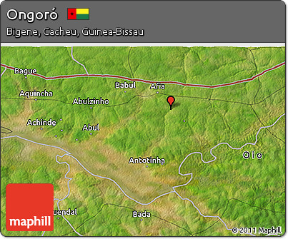 Satellite 3D Map of Ongoró