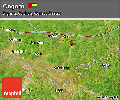 Satellite 3D Map of Ongoró