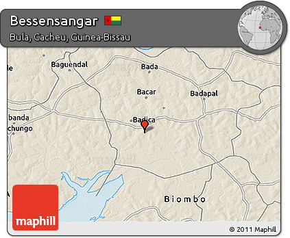 Shaded Relief 3D Map of Bessensangar