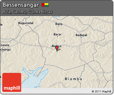 Shaded Relief 3D Map of Bessensangar
