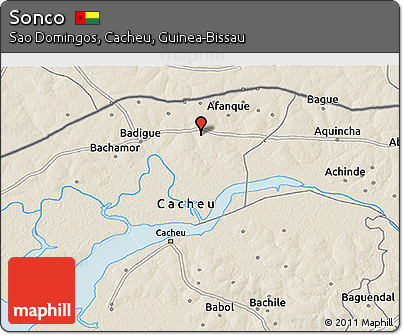 Shaded Relief 3D Map of Sonco