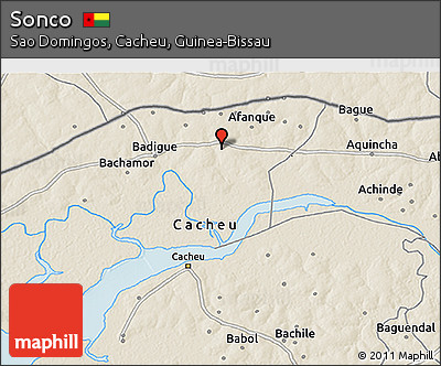 Shaded Relief 3D Map of Sonco