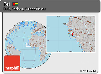 Gray Location Map of Fei
