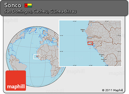 Gray Location Map of Sonco
