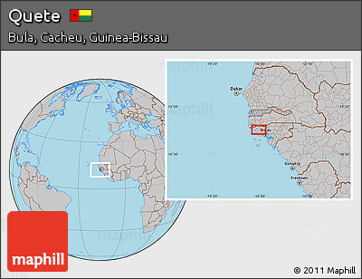 Gray Location Map of Quete