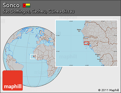 Gray Location Map of Sonco