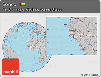 Gray Location Map of Sonco