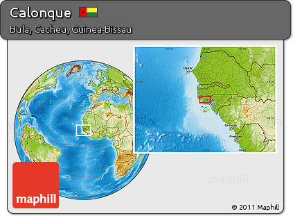 Physical Location Map of Calonque