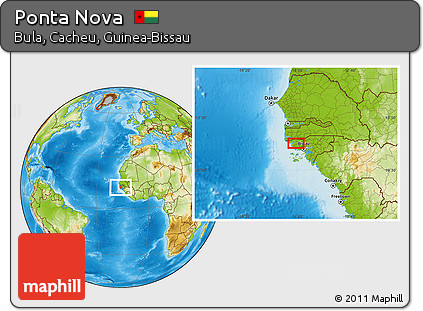 Physical Location Map of Ponta Nova