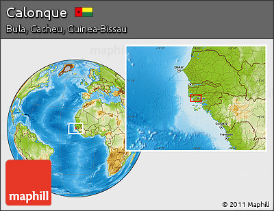 Physical Location Map of Calonque