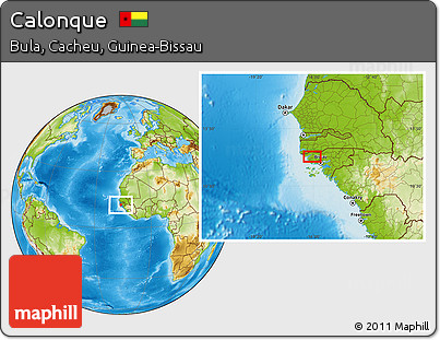 Physical Location Map of Calonque