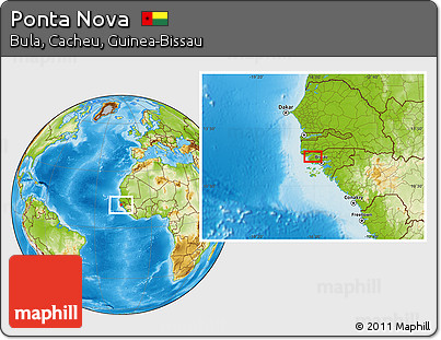 Physical Location Map of Ponta Nova