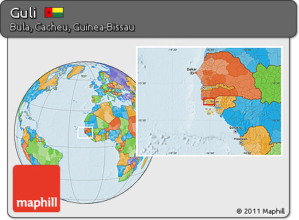 Political Location Map of Guli
