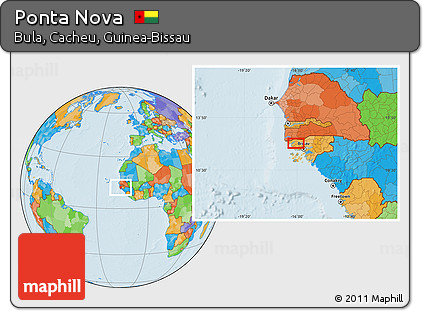 Political Location Map of Ponta Nova