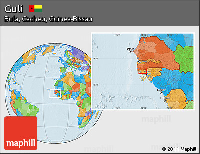 Political Location Map of Guli