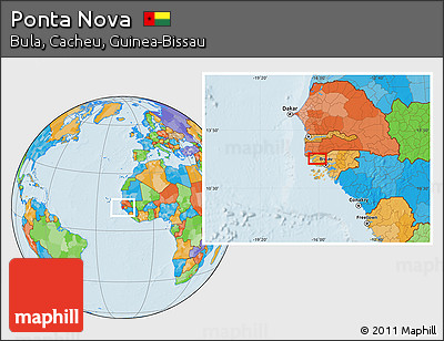 Political Location Map of Ponta Nova