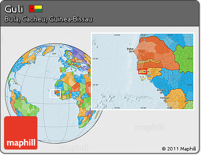 Political Location Map of Guli