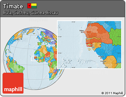 Political Location Map of Tímate