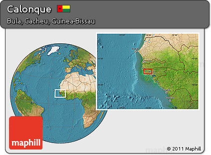 Satellite Location Map of Calonque