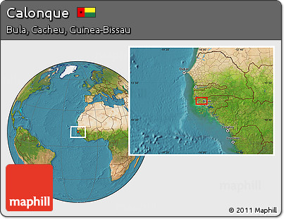 Satellite Location Map of Calonque