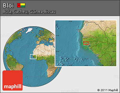 Satellite Location Map of Bloi