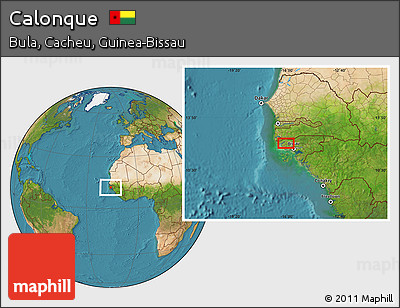 Satellite Location Map of Calonque