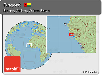 Savanna Style Location Map of Ongoró